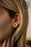 Swarovski Taşlı Çubuk Model Rose Kaplama Gümüş Crystal Küpe