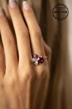 Swarovski Taşlı Yaprak Model Gümüş Crystal Yüzük