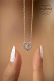 Swarovski Taşlı Kalp ve Damla Model Gümüş Zirconia Kolye