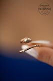 Swarovski Taşlı Yılan Model Rose Kaplama Gümüş Zirconia Yüzük