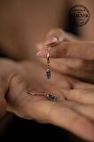 Swarovski Taşlı Çubuk Model Rose Kaplama Gümüş Crystal Küpe