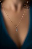Swarovski Taşlı Çubuk Model Rose Kaplama Gümüş Crystal Kolye