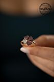 Swarovski Taşlı Yonca Model Rose Kaplama Gümüş Crystal Yüzük