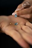 Swarovski Taşlı Damla Model Rose Kaplama Gümüş Crystal Küpe
