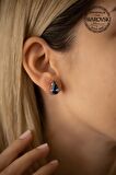 Swarovski Taşlı Damla Model Rose Kaplama Gümüş Crystal Küpe