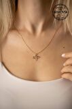 Swarovski Taşlı Bal Arısı Model Rose Kaplama Gümüş Crystal Kolye