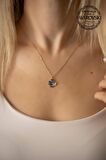 Swarovski Taşlı Yonca Model Rose Kaplama Gümüş Crystal Kolye