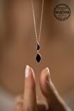 Swarovski Taşlı Mekik Model Rose Kaplama Gümüş Crystal Kolye