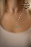 Swarovski Taşlı Damla Model Gümüş Crystal Kolye