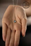 Swarovski Taşlı Damla Model Gümüş Crystal Kolye