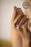 Swarovski Taşlı Yonca Model Rose Kaplama Gümüş Crystal Kolye