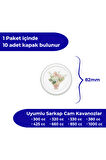 Hijyenik Paketli 10 adet Kavanoz Kapağı – Yeşil Buket – 82 mm