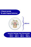 Hijyenik Paketli 10 adet Kavanoz Kapağı – Mavi Buket – 82 mm