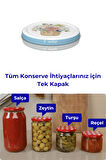 Hijyenik Paketli 10 adet Kavanoz Kapağı – Mavi Buket – 82 mm