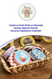 Hijyenik Paketli 10 adet Kavanoz Kapağı – Mavi Buket – 82 mm