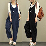 Günlük Yazlık Kalın Askılı Slopet Kadın Tulum