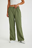 Keten Günlük Pantolon Düğmeli