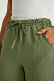 Keten Günlük Pantolon Beli Lastikli Bağcıklı