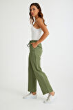Keten Günlük Pantolon Beli Bağcıklı
