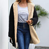 Peluş Çift Taraflı Kışlık Kadın Tüylü Ceket