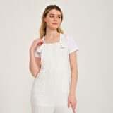 Askılı Büyük Cep Detaylı Kadın Salopet Tulum