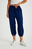 Keten Günlük Pantolon Beli Lastikli Bağcıklı