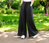 Yazlık Beli Lastikli Şık Keten Pantolon