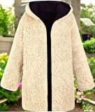 Çift Taraflı Şık Peluş Ceket