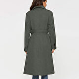 Kemer Detaylı Aksesuarlı Kaşe Kaban