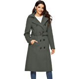 Kemer Detaylı Aksesuarlı Kaşe Kaban