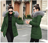 Orta Boy Kışlık Kadın Şişme Mont