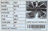 15x6 R1 421 4x100 Renault Clio Jant Takım