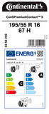 CONTİNENTAL 195/55R16 87H PC5 YAZ LASTİĞİ ÜRETİM YILI:2024