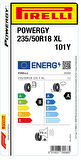 PİRELLİ 235/50R18 101Y XL POWERGY YAZ LASTİĞİ ÜRETİM YILI:2025
