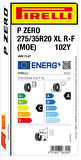 PİRELLİ 275/35R20 102Y XL R-F MOE P-ZERO YAZ LASTİĞİ ÜRETİM YILI:2024