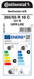 CONTİNENTAL 285/65R16C 131R VANCAS 10RP DÖRT MEVSİM LASTİGİ ÜRETİM YILI:2023