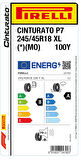 PİRELLİ 245/45R18 100Y XL MO * CİNT P7 YAZ LASTİGİ ÜRETİM YILI:2021