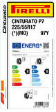 PİRELLİ 225/55R17 97Y * MO CİNT P7 YAZ LASTİGİ ÜRETİM YILI:2023