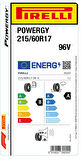 PİRELLİ 215/60R17 96V POWERGY YAZ LASTİGİ ÜRETİM YILI:2025