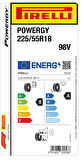 PİRELLİ 225/55R18 98V POWERGY YAZ LASTİGİ ÜRETİM YILI:2025