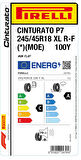 PİRELLİ 245/45R18 100Y RFT * MOE CİNT P7 YAZ LASTİGİ ÜRETİM YILI:2025