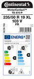 CONTİNENTAL 235/50R19 103V XL FR TS870 P KIŞ LASTİGİ ÜRETİM YILI:2025