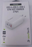 USB-A+USB-C+USB-C 67W FAST CHARGER 3 PORT
