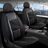 
Seat İbiza ESKİ Uyumlu Yarı Deri Oto Koltuk Kılıfı Ön Arka Set Alpine Model Siyah SC