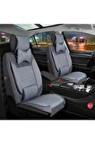 
Ford Focus 3 Uyumlu Lüx Deri Oto Koltuk Kılıfı Ön Arka Set Füme Elit Series