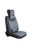 
Opel Corsa E Uyumlu Lüx Deri Oto Koltuk Kılıfı Ön Arka Set Füme Elit Series