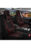 
Volkswagen Golf 7 Uyumlu Lüx Deri Oto Koltuk Kılıfı Ön Arka Set Siyah Kırmızı Elit Series