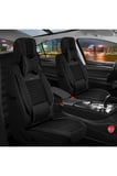 Dacia Sandero 2022 Uyumlu Lüx Deri Oto Koltuk Kılıfı Ön Arka Set Siyah Elit Series
