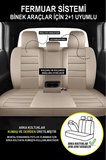 Ford S-max 2.0 Tdci (150 Hp) Powershift S&s 2015 CARBON Serisi UYUMLU DERİ OTO KOLTUK KILIFI BEJ