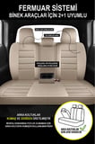 Ford S-max 2.0 Tdci (180 Hp) Awd Powershift S&s 2016 CARBON Serisi UYUMLU DERİ OTO KOLTUK KILIFI BEJ